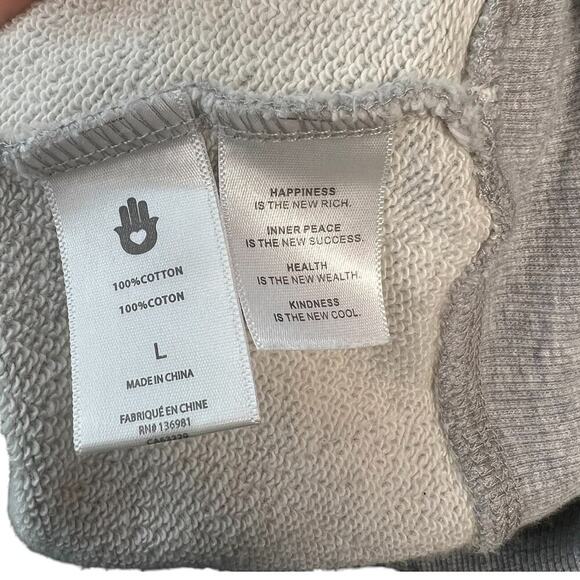 Spiritual Gangster Moon Phase Bridget Raglan Pullover Sweatshirt Gray Size Large - Picture 9 of 10